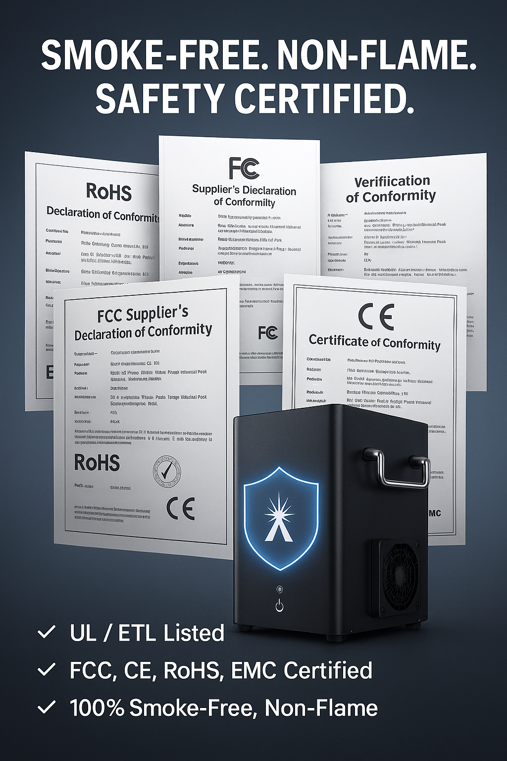 Cold Spark Machine 800W - 3-Min Ready, 16-Key Remote + DMX, Non-Flame Effect, Clog-Free Granules For Weddings & Parties